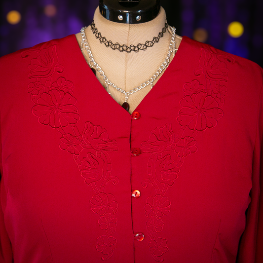 red vvitch top