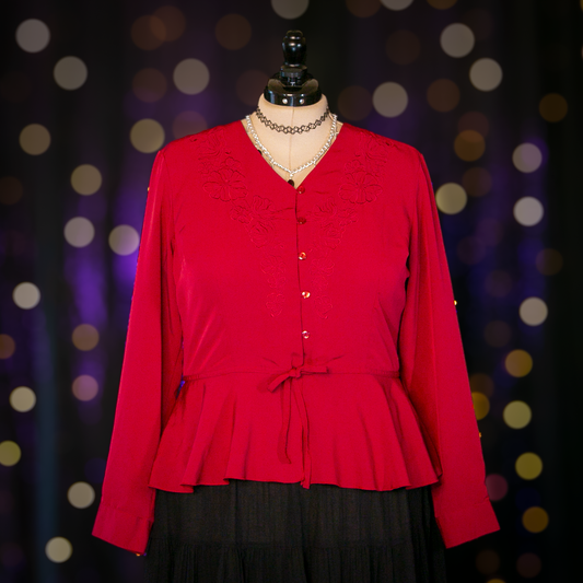 red vvitch top