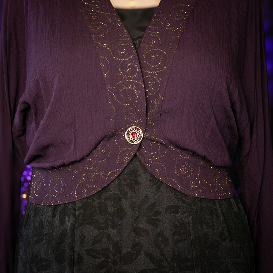 aubergine dream cardigan top