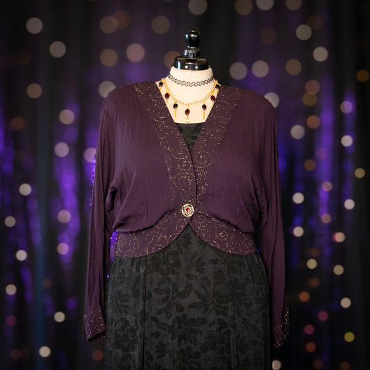 aubergine dream cardigan top